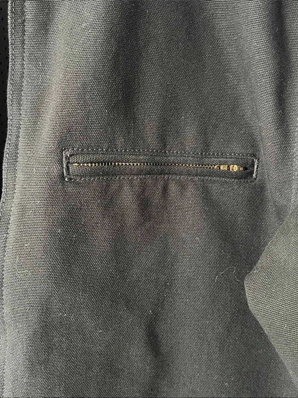 Carhartt Black Canvas Bomber Jacket with Corduroy Collar size L